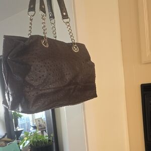 Elegant Brown Leather Tote Bag